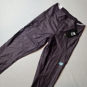 New Balance Women's Size M NWT Syd High-Rise 7/8 Shine Tight Purple WP03196